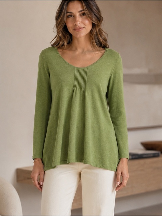 Eileen Fisher Sweaters - Eileen Fisher Cashmere Scoop Neck Lightweight Knit Sweater‎ Size Medium